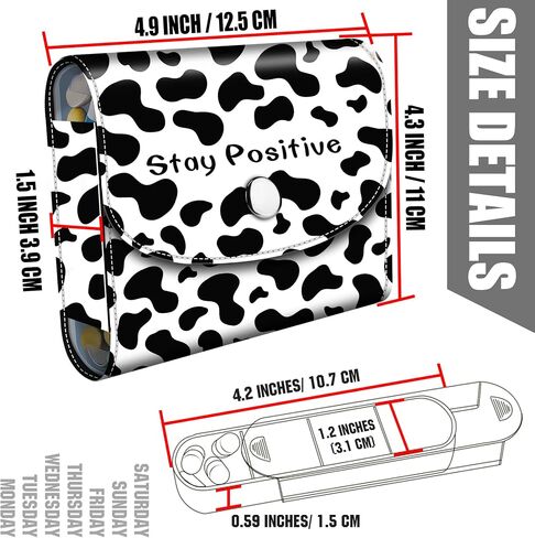 BVYA Pill Organizer Case, Weekly Travel Pill Case Medication Reminder,for 4 Times A Day, 7 Days a Week-includes Printed Leather Carrying Case in Saudi Arabia