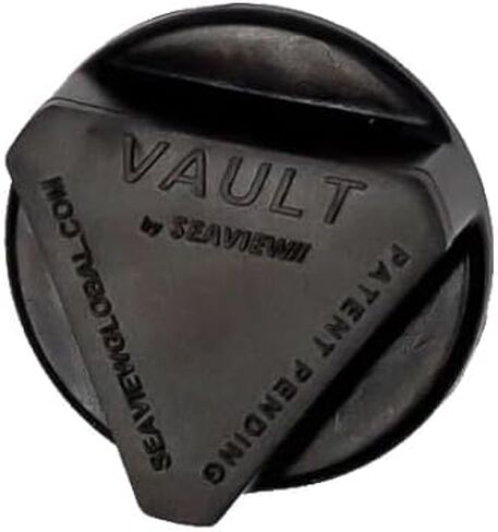 قابس تصريف SEAVIEW Vault Pro Transom | سدادة التصريف + لوحة الملابس + الحشية | الفائز بجائزة Top Boat Plug & Ibex Innovation | لا توجد حاجة لأي أدوات لفك قابس تصريف القارب | بلاستيك أسود in Kuwait