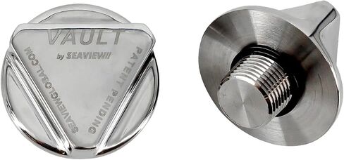 قابس تصريف SEAVIEW Vault Pro Transom | سدادة التصريف + لوحة الملابس + الحشية | الفائز بجائزة Top Boat Plug & Ibex Innovation | لا توجد حاجة لأي أدوات لفك قابس تصريف القارب | بلاستيك أسود in Kuwait