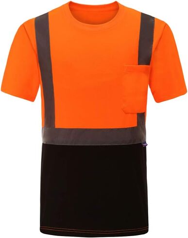 AYKRM Safety T Shirt Reflective High Visibility hi vis Long Sleeve T Shirt (XS-6XL) in Saudi Arabia