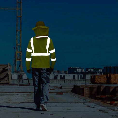 AYKRM Safety T Shirt Reflective High Visibility hi vis Long Sleeve T Shirt (XS-6XL) in Saudi Arabia