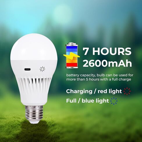 USB Rechargeable Light Bulbs with Remote, Dimmable and Timer, Wireless Light Bulbs no Plug for Lamp Refresh Long Lasting Battery Light, 2600MAH Battery Operated LED Bulbs for Home Power Outage, 900LM in Saudi Arabia