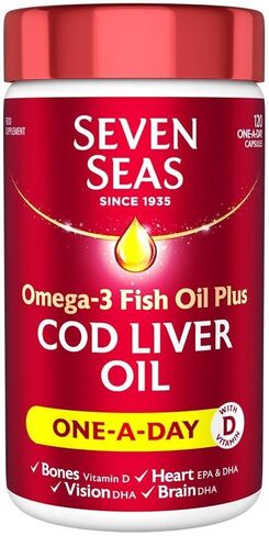 Seven Seas Pure Cod Liver Oil 120 Capsules in Saudi Arabia