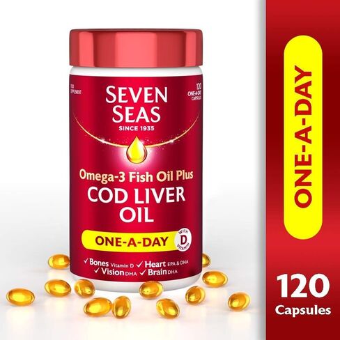 Seven Seas Pure Cod Liver Oil 120 Capsules in Saudi Arabia