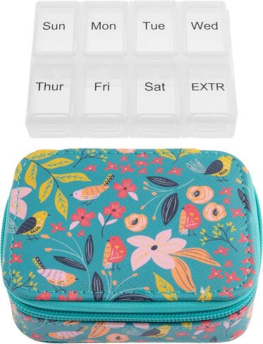 Karma, Travel Pill Case, Weekly Travel Pill Organizer, Removable 8-Compartment Pill Box, Travel Pill Medicine Organizer, Bird in Kuwait