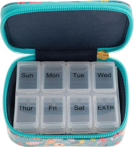 Karma, Travel Pill Case, Weekly Travel Pill Organizer, Removable 8-Compartment Pill Box, Travel Pill Medicine Organizer, Bird in Kuwait