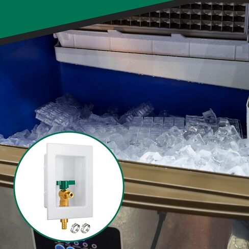Hicarer 2 Set Ice Maker Outlet Box Pre Assembled Ice Maker Box 1/2 Inch Pex F1807 Crimp with Installed 1/4 Turn Ball Valve for Ice Maker Supply in Saudi Arabia