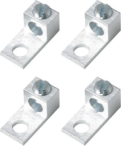 4 قطعة محطات العروة الميكانيكية الألومنيوم العروات الميكانيكية 6AWG TA 6S 1B6U التوصيل السريع الألومنيوم محطة كتلة الأنف المعدني الفضة الألومنيوم العروات الميكانيكية in Kuwait