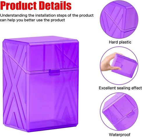 صندوق بطاقات MTG مكون من 6 قطع من RISOU متوافق مع بطاقة Magic The Gathering وبطاقة TCG وبطاقة OCG ولعبة بطاقات ذات حجم قياسي. صندوق يحتوي على أكثر من 150 بطاقة (بدون بطاقات)، ملون in Kuwait