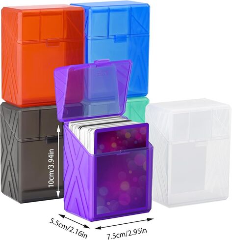 صندوق بطاقات MTG مكون من 6 قطع من RISOU متوافق مع بطاقة Magic The Gathering وبطاقة TCG وبطاقة OCG ولعبة بطاقات ذات حجم قياسي. صندوق يحتوي على أكثر من 150 بطاقة (بدون بطاقات)، ملون in Kuwait