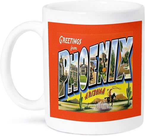 3dRose Greetings From Alabama With Scenes Of The State Inside Bold Lettering Two Tone Mug, 11 oz, Black in Saudi Arabia