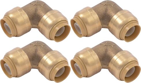SharkBite 1 Inch 90 Degree Elbow, Push to Connect Brass Plumbing Fitting, PEX Pipe, Copper, CPVC, PE-RT, HDPE, U260LFA in Saudi Arabia