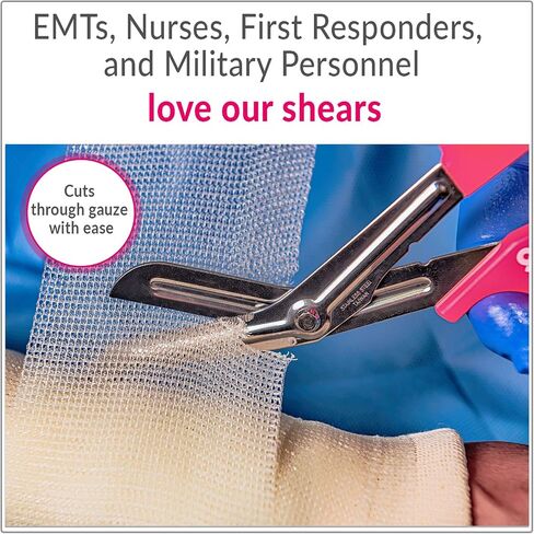 EZ Clean Trauma Shears - Stainless Steel Bandage Scissors for Surgical, EMT, EMS, Nursing, and Veterinary Use, First Aid Supplies, 7.5-inch, Black in Saudi Arabia