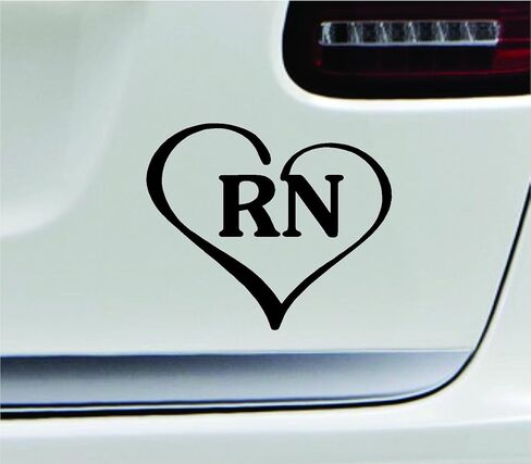 ExpressDecor Heart with Rn Text Nurse Hospital Love Life Symbol Decal Family Love Car Truck Sticker Window (Pink) in Saudi Arabia