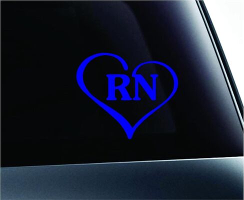 ExpressDecor Heart with Rn Text Nurse Hospital Love Life Symbol Decal Family Love Car Truck Sticker Window (Pink) in Saudi Arabia