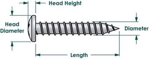 100 كمية #6 × 1-1/4 بوصة براغي خشبية برأس عموم زنك فيليبس (BCP397) in Kuwait