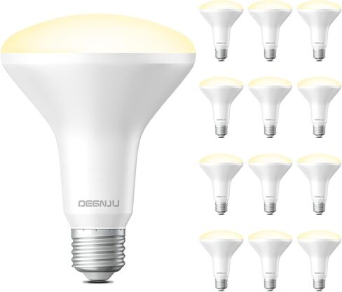 BR30 لمبة LED، أضواء غامرة قابلة للتعتيم في الأماكن المغلقة CRI80 7W يعادل 65W 2700K أبيض ناعم 650 لومن، 15000 ساعة مدى الحياة، مصابيح إضاءة مجوفة، قاعدة E26 داخلية يمكن أن تضيء المصابيح، 6 عبوات in Kuwait