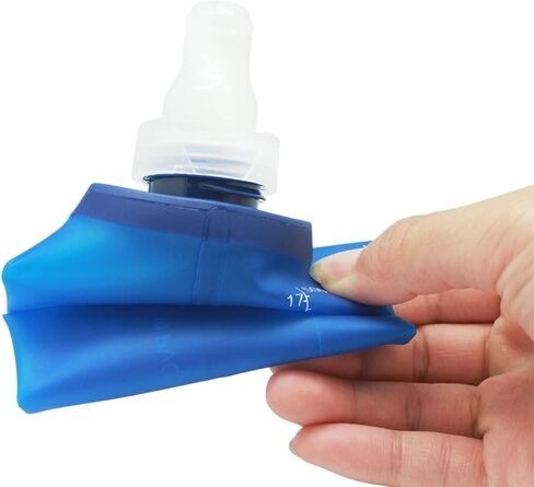 2pcs 326ml Soft Flasks Collapsible Water Bottles TPU Folding Flask Sports Water Bottle for Hydration Pack - Ideal for Running Hiking Cycling Climbing in Saudi Arabia