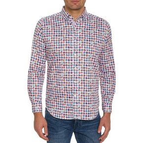 Robert Graham Men Nathan Long Sleeve Button Down Shirt, Multi, XX-Large
