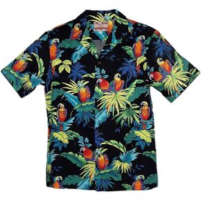 RJC Brand Tropical Parrots Men's Hawaiian Shirt