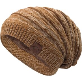 Muryobao Womens Slouchy Beanie Hat Soft Warm Fleece Lined Chunky Baggy Knit Cap for Winter