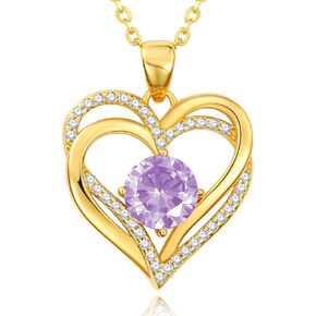 Valentines Day Gifts for Wife, Sterling Silver Necklaces for Women, Jewelry White Gold, Girlfriend Birthday Mothers Day, Daughter Necklace, Mom Heart Jewel, Anniversary for Her
