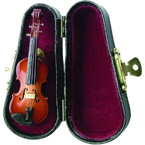 دبابيس طية صدر للالة الموسيقية المصغرة للنساء من برودواي جيفتس - حافظة مبطنة مخملية - كمان in Kuwait