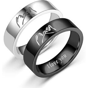 Matching Rings for Couples Promise Ring Couples Rings for Him and Her Set Trendy Jewelry Gifts 2025 in Kuwait