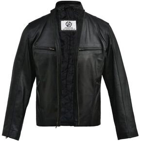 Mens Genuine Leather Jacket Black - Brown Leather Jacket Mens Motorcycle Jacket for Men