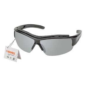 Elvex Delta Plus - WELRSG300 RSG300 Impact Sunglasses, unisex, Black Frame/Silver Mirror Lens