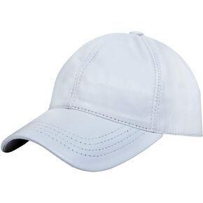 Men's and Women's Real Nappa Leather Adjustable Golf Snapback Plain Baseball Cap