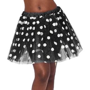 Kakaco Polka Dot Tutu Skirt Dalmatians Tulle Tutu Ballet Dance Tutus for Women and Girls