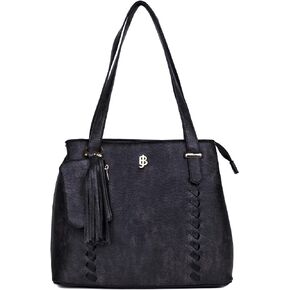 Julia Buxton Whip Stitch Vegan Leather Organizer Tote Bag