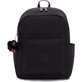 Kipling Women's Bennett, Lightweight, Minimal, Nylon Laptop Backpack, Black Tonal, 12''L x 15''H x 6.25''D
