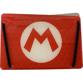Mario Bros. Card Wallet - Red Letter M Slim Aluminum Credit Card, ID, Money Wallet - RFID Blocking
