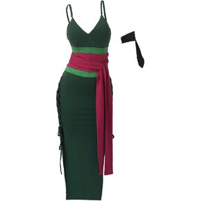 Willyacos Zoro Wano Cosplay Female Sexy Dress Robe Roronoa Zoro Cosplay Costume Party Full Suit Outfit Women Adult