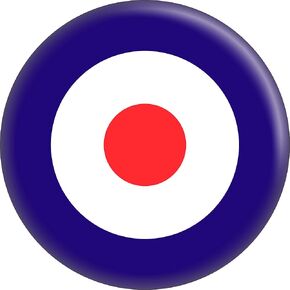 Mod Ska Target - Red White and Blue - 1" Round Button