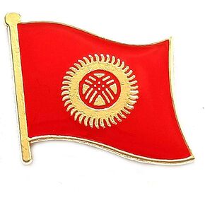 Kyrgyzstan National Flag International Travel Small Pins Enamel Made Metal Souvenir for Hat Clothes Backpack
