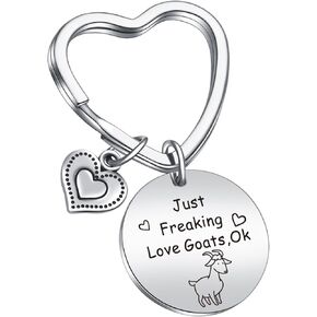 Goat Lover Gift Goat Girl Gift For Cousin Friend Gift Goat Mom Keychain Goat Farmer Keychain