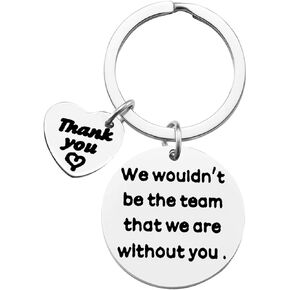 Thank You Keychain Gift for Coworker Appreciation Keychain Gift for Women Men Inspirational Gift for Coach Teacher
