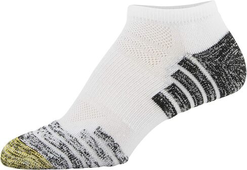 GOLDTOE Women's Eco Sport No Show Socks, 6-Pairs, White/Grey, Medium in Saudi Arabia