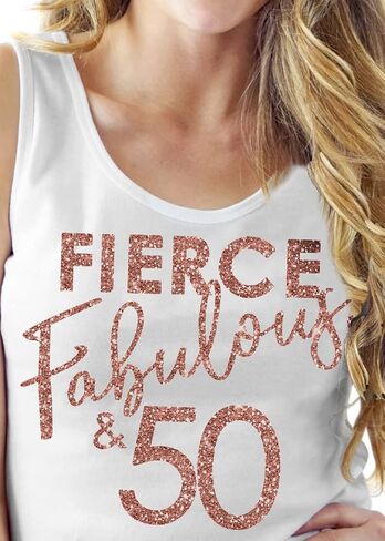 RhinestoneSash 50th Birthday Shirts for Women - 50th Birthday Tees - Rose Gold 50th Birthday Party Tshirts in Kuwait