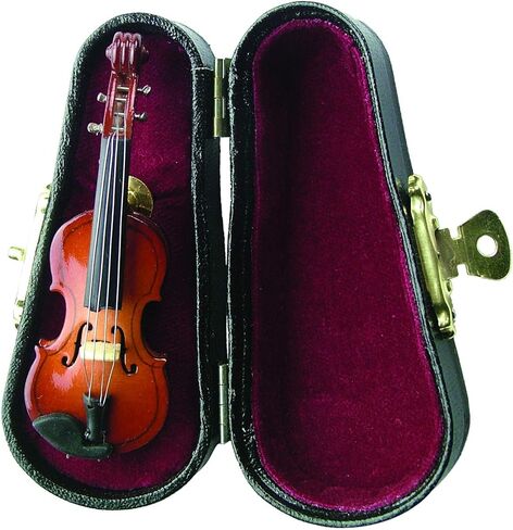 دبابيس طية صدر للالة الموسيقية المصغرة للنساء من برودواي جيفتس - حافظة مبطنة مخملية - كمان in Kuwait