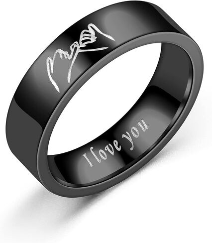 Matching Rings for Couples Promise Ring Couples Rings for Him and Her Set Trendy Jewelry Gifts 2025 in Kuwait