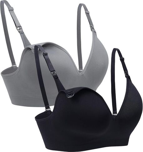 حمالة صدر مريحة للرضاعة للنساء أثناء الحمل، حمالة صدر داعمة للرضاعة الطبيعية مع وسادات مدمجة in Kuwait