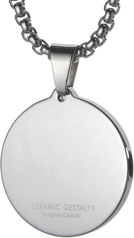Unique Tungsten Medallion Necklace. Stainless Steel Saint Christopher Inlay with 18kt Gold Plating. in Saudi Arabia