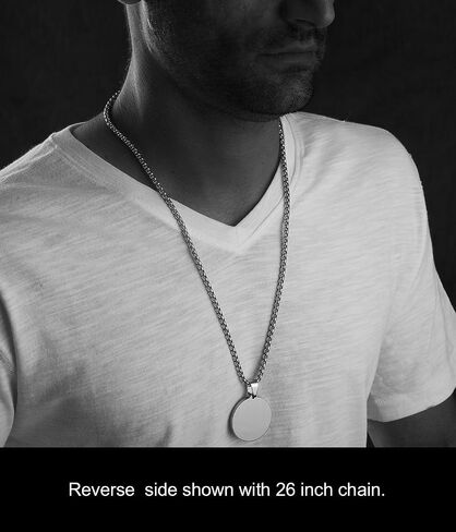 Unique Tungsten Medallion Necklace. Stainless Steel Saint Christopher Inlay with 18kt Gold Plating. in Saudi Arabia