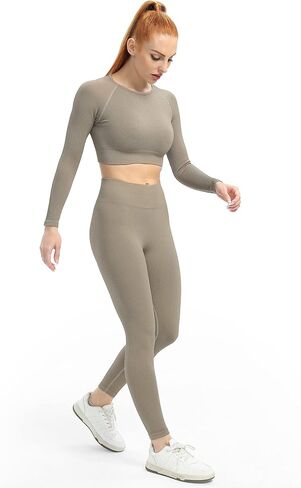 قمصان قصيرة الأكمام للسيدات من VALANDY بدون خياطة للتمرين، قمصان ضيقة أساسية مضلعة برقبة دائرية in Kuwait