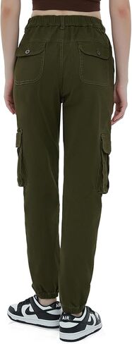 سراويل الركض النسائية عالية الخصر مع 7 جيوب للعمل في الهواء الطلق Y2K قطن Sweatpants مرونة الخصر التكتيكية in Kuwait