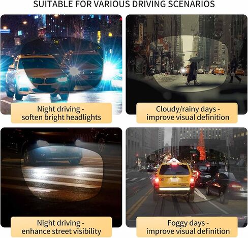 نظارات القيادة الليلية SUNGAIT للرجال لتقليل الوهج HD نظارات الرؤية الليلية المستقطبة العصرية المصممة SGT458YS-QKTMP in Kuwait
